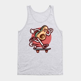 skateboarding avocado Tank Top